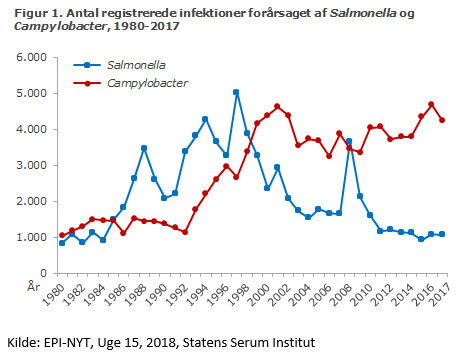 bakterielle tarminfektioner 1980-2017
